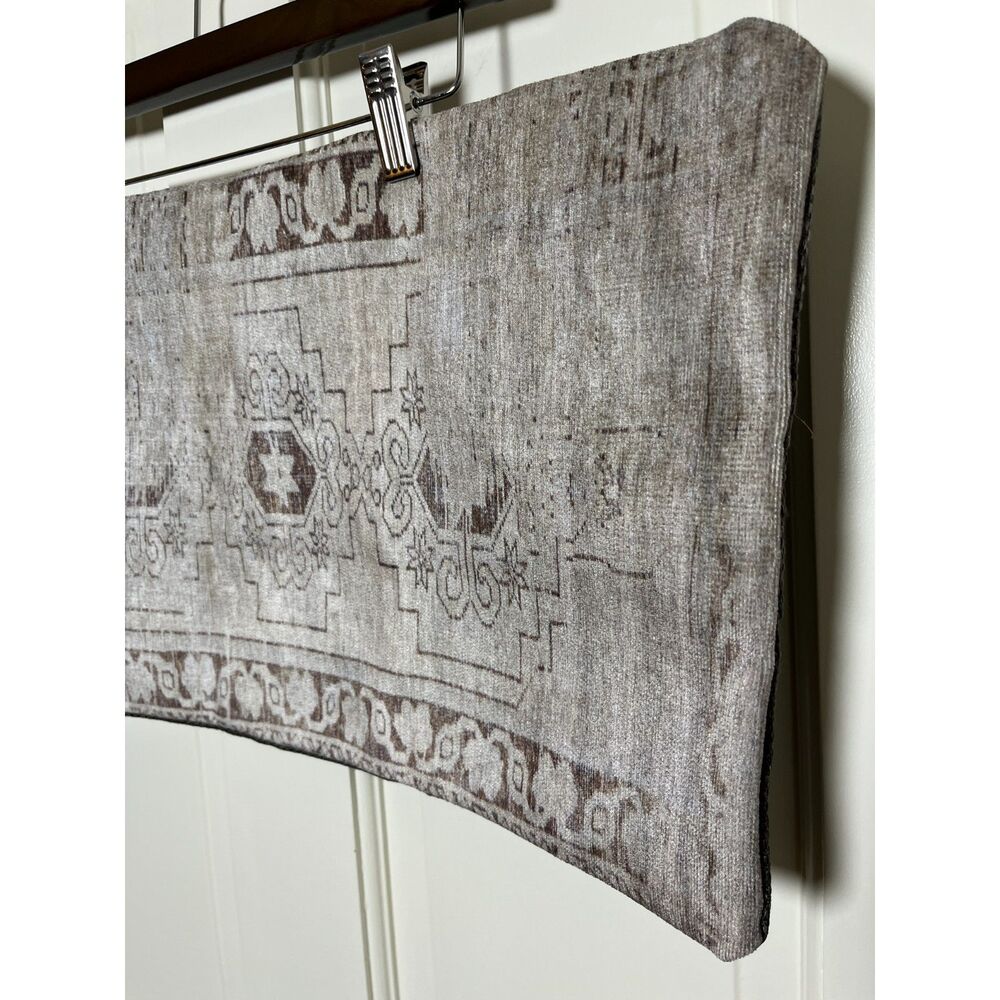 Neutral Greige Persian Style Lumbar Pillow Cover 22x11 Boho